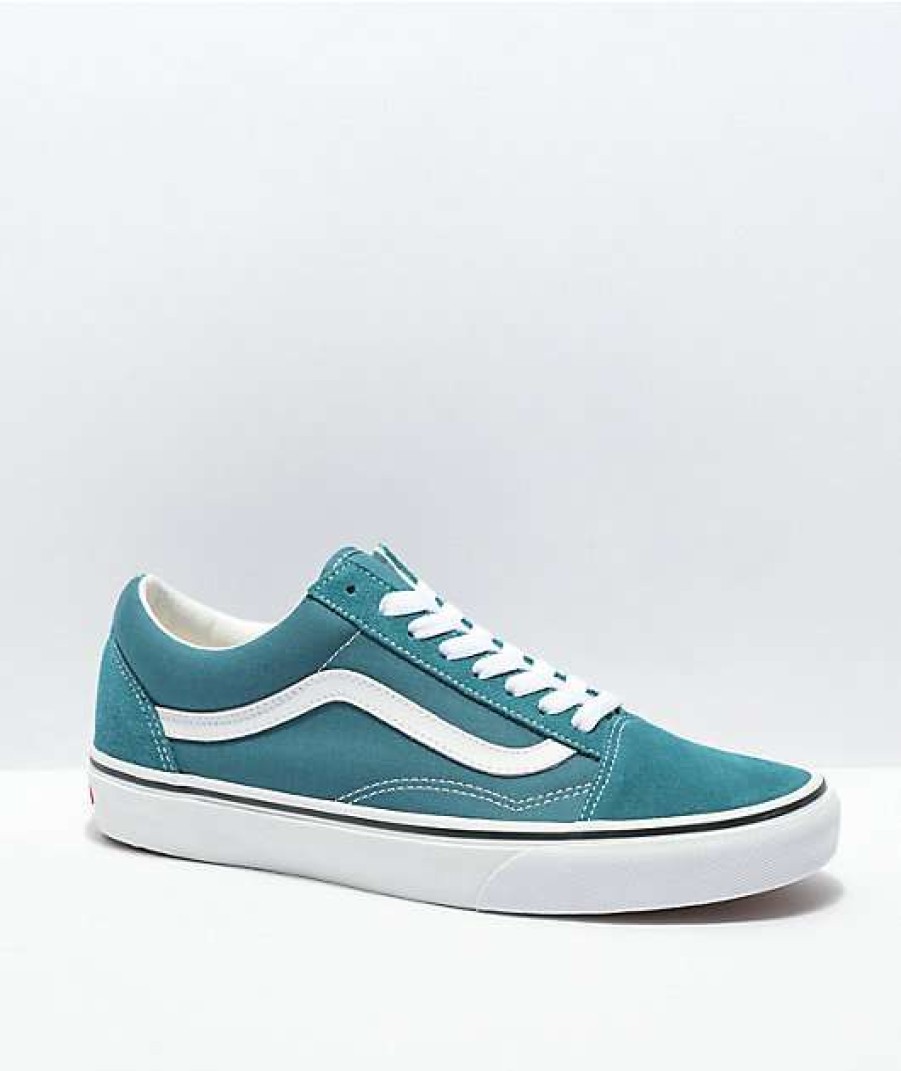 Vans * | Vans Old Skool Blue Coral & White Skate Shoes Promotions