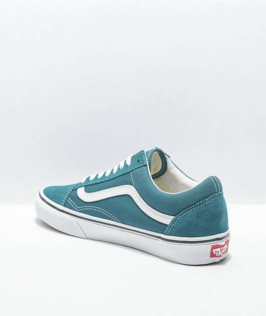 Vans * | Vans Old Skool Blue Coral & White Skate Shoes Promotions