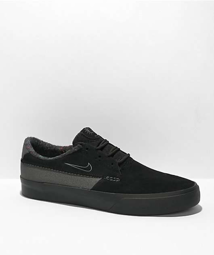 Nike * | Nike Sb Shane Black & Smoke Grey Skate Shoes Promotions