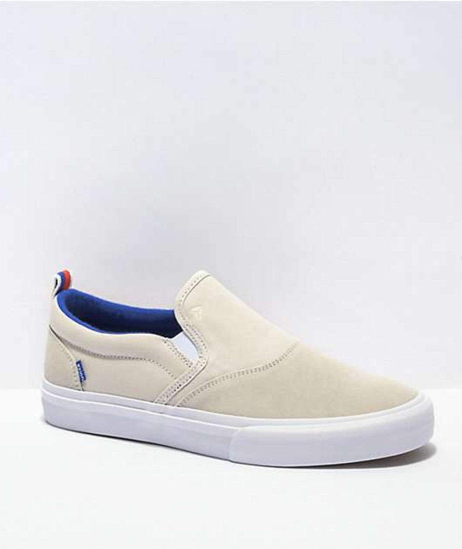 Shoes * | Axion Rue Off White Slip-On Skate Shoes Outlet