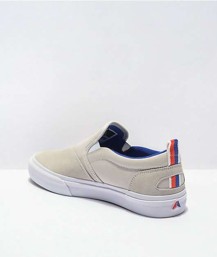 Shoes * | Axion Rue Off White Slip-On Skate Shoes Outlet