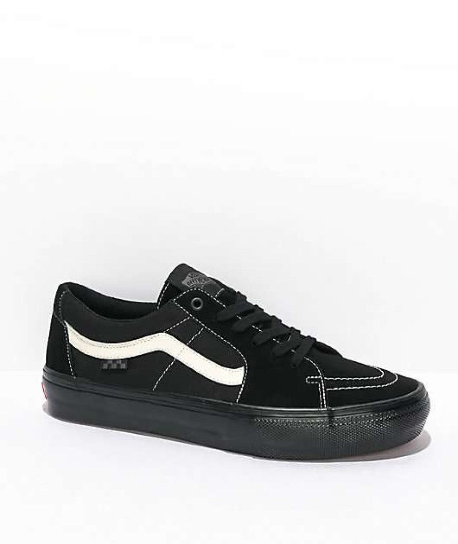 Vans * | Vans Sk8-Low Black & Marshmallow White Skate Shoes Promotions