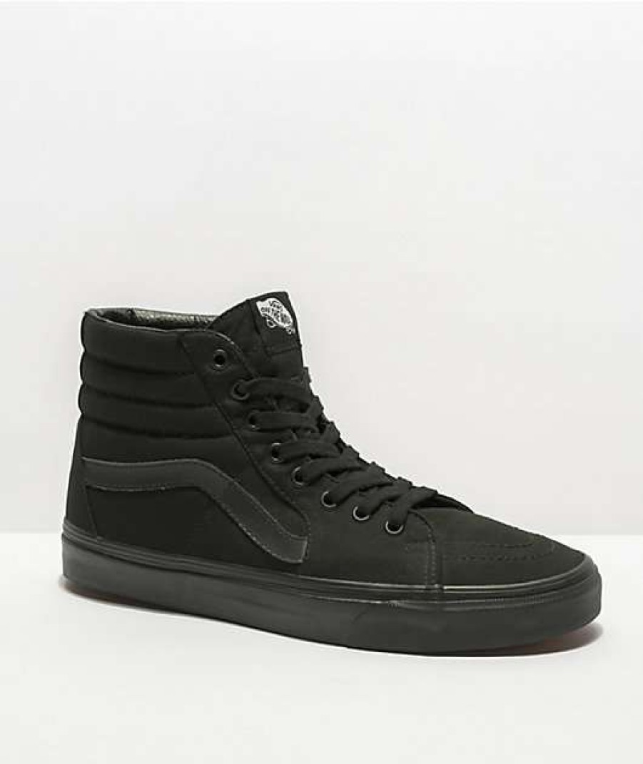 Vans * | Vans Sk8-Hi Mono Black Skate Shoes Promotions