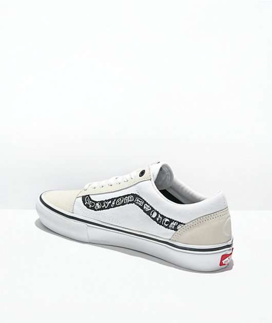 Vans * | Vans Skate Old Skool Doodle White & Black Skate Shoes Promotions