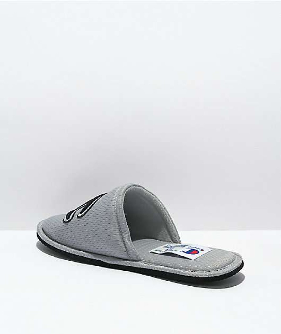 Shoes * | Champion Sleepover Sport Grey Slippers Outlet