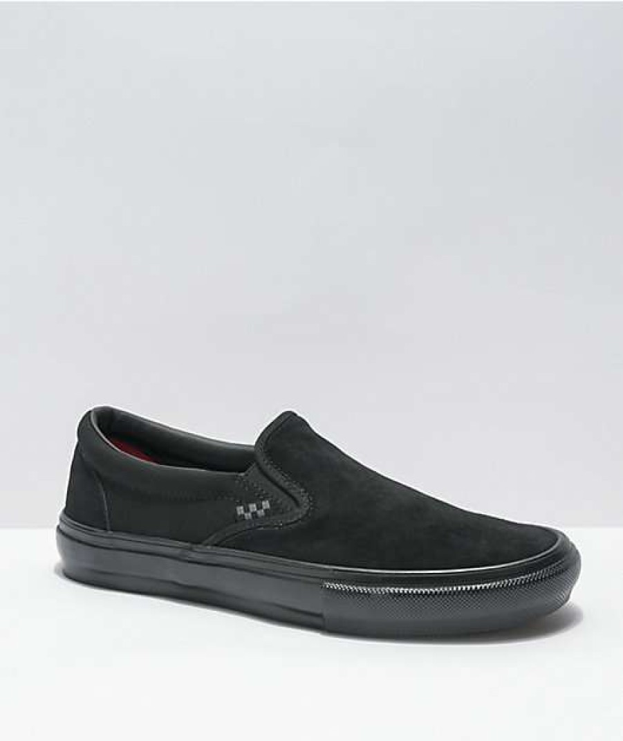 Vans * | Vans Skate Slip-On Black Skate Shoes Promotions