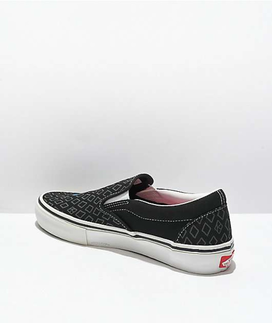 Vans * | Vans X Krooked Skate Slip-On By Natas For Ray Skate Shoes Promotions