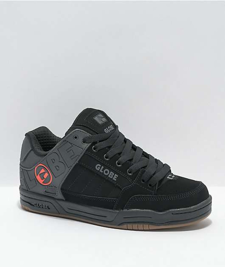 Shoes * | Globe Tilt Black & Orange Split Skate Shoes Outlet