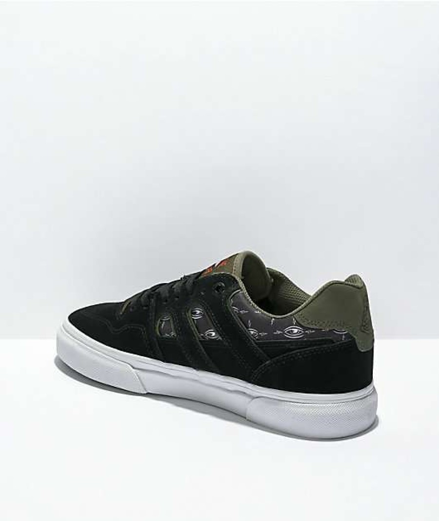 Sneakers * | Emerica X Toy Machine Tilt G6 Black & Olive Skate Shoes Outlet