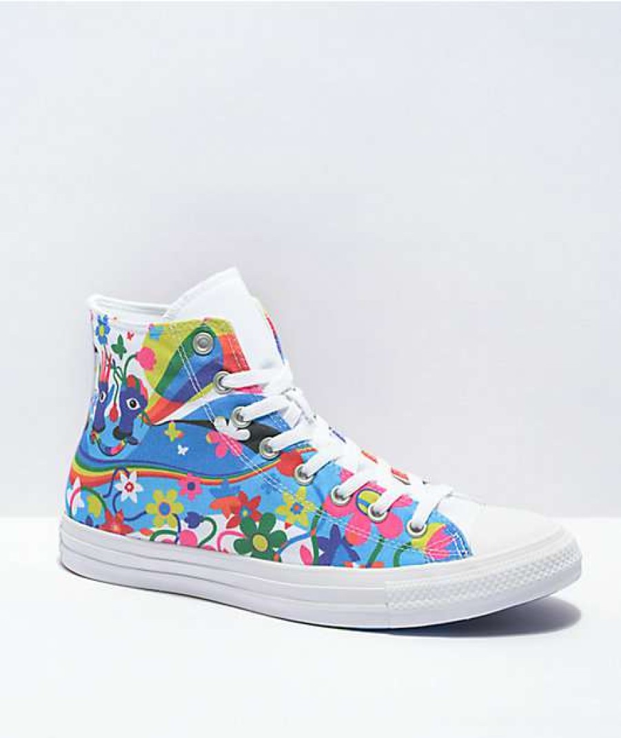 Shoes * | Converse Chuck Taylor All Star Hi Pride White & Multi Skate Shoes Outlet