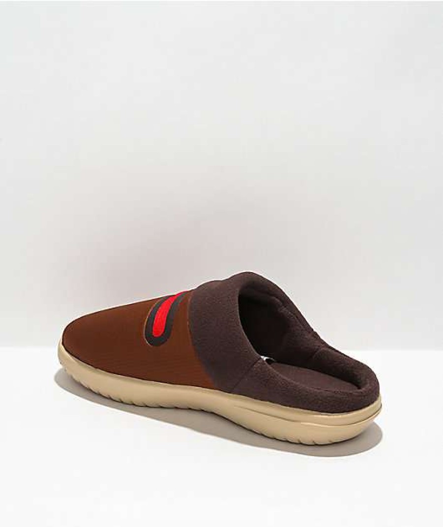 Nike * | Nike Burrow Pecan Red & Brown Slippers Promotions