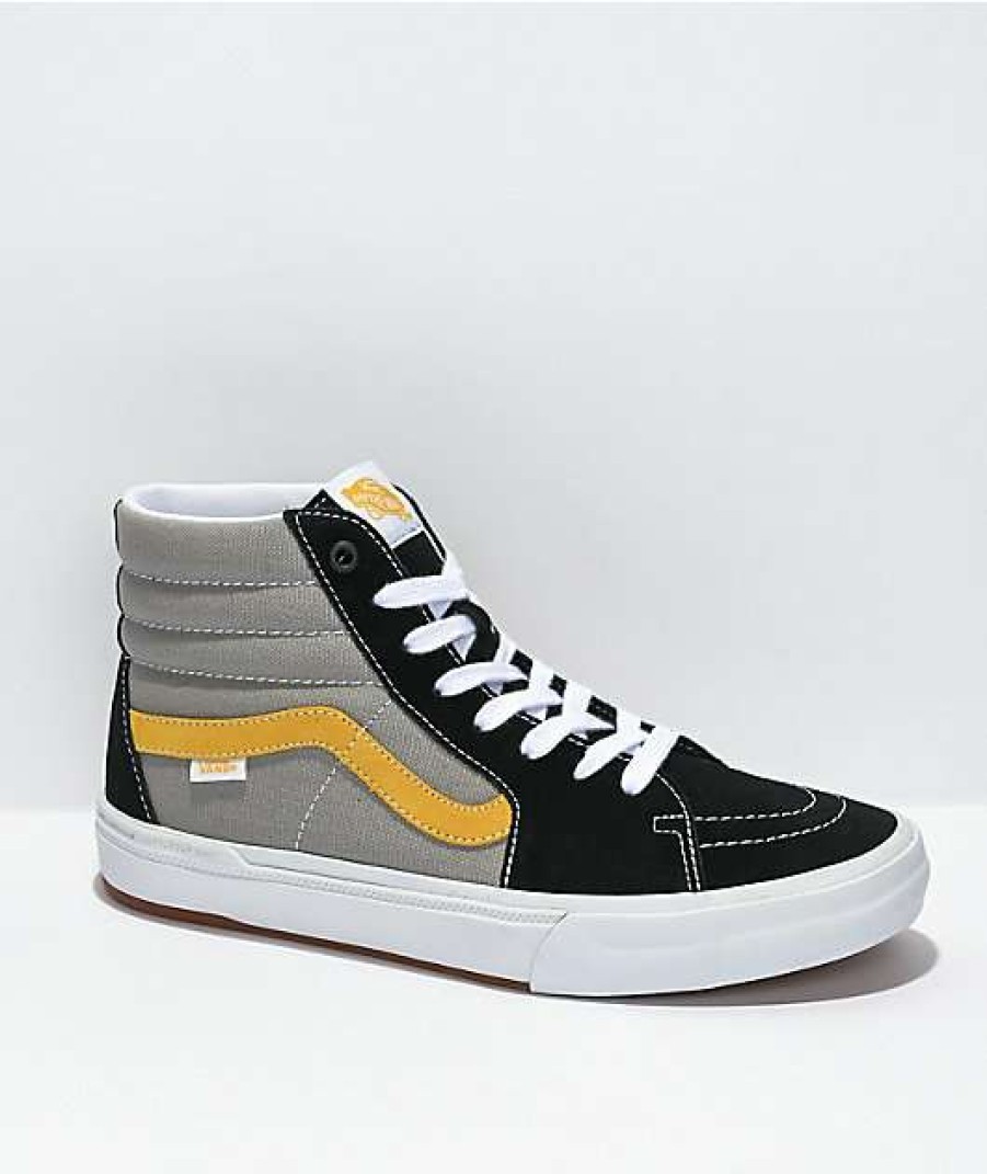 Vans * | Vans Sk8-Hi Bmx Black, Grey, & Gold Shoes Promotions