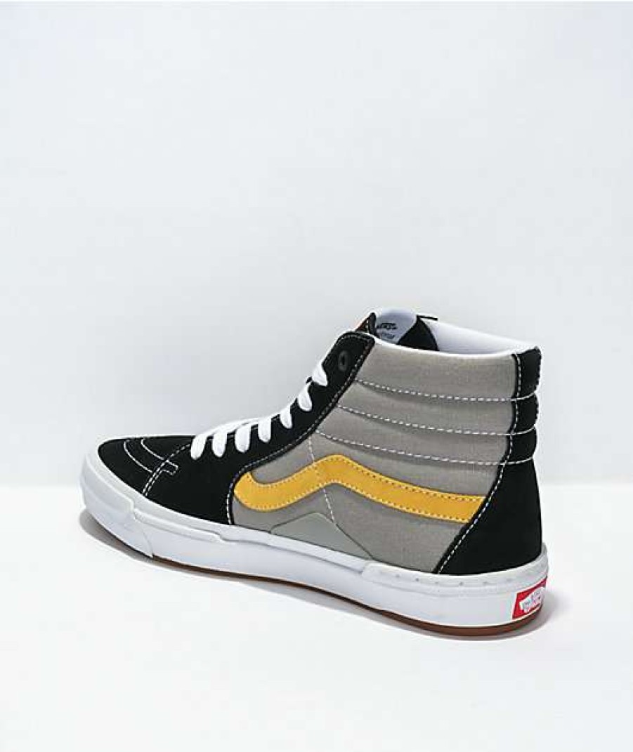 Vans * | Vans Sk8-Hi Bmx Black, Grey, & Gold Shoes Promotions