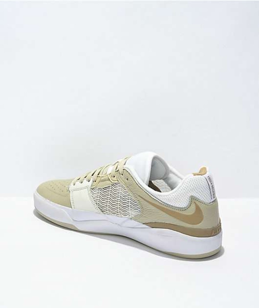 Nike * | Nike Sb Ishod Light Stone, Khaki, & White Skate Shoes Promotions