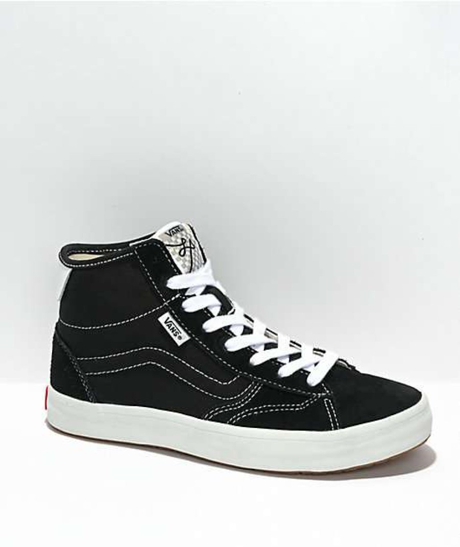 Vans * | Vans Skate The Lizzie Black & White High Top Skate Shoes Promotions