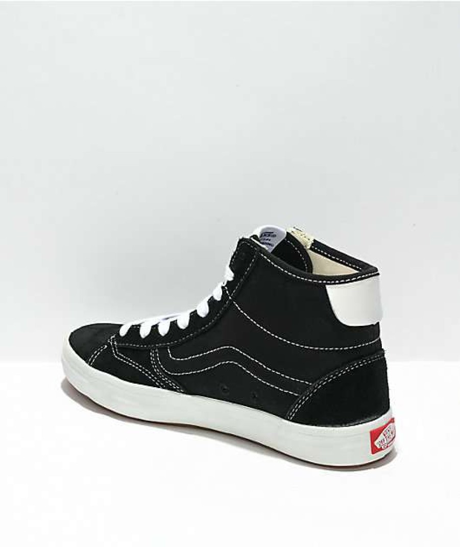 Vans * | Vans Skate The Lizzie Black & White High Top Skate Shoes Promotions