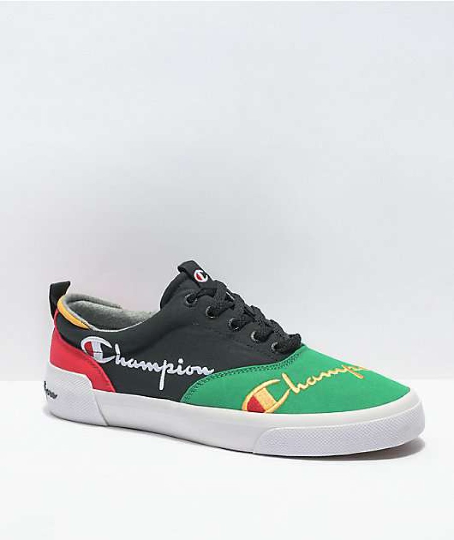 Shoes * | Champion Men'S Swipe Colorblock Black & Multi Shoes Outlet