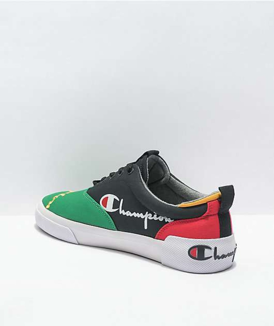 Shoes * | Champion Men'S Swipe Colorblock Black & Multi Shoes Outlet