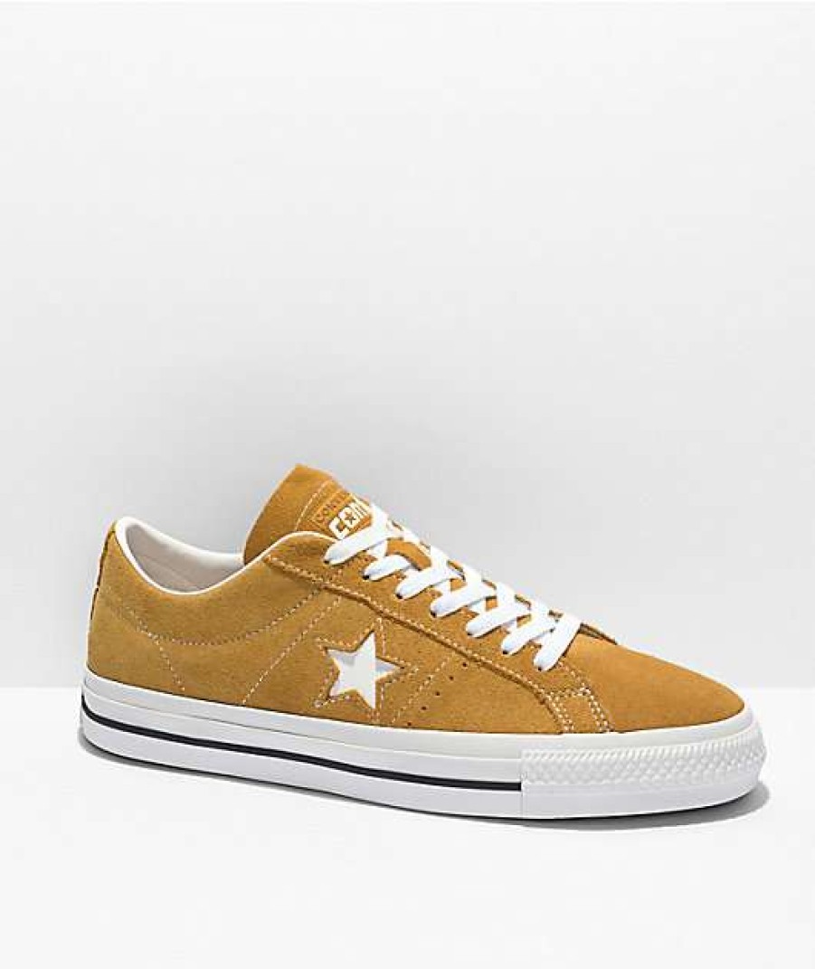 Skate Shoes * | Converse One Star Pro Wheat, Black & White Suede Skate Shoes Outlet