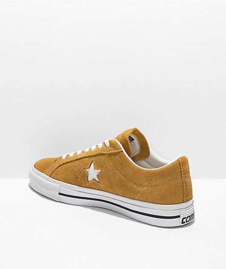 Skate Shoes * | Converse One Star Pro Wheat, Black & White Suede Skate Shoes Outlet