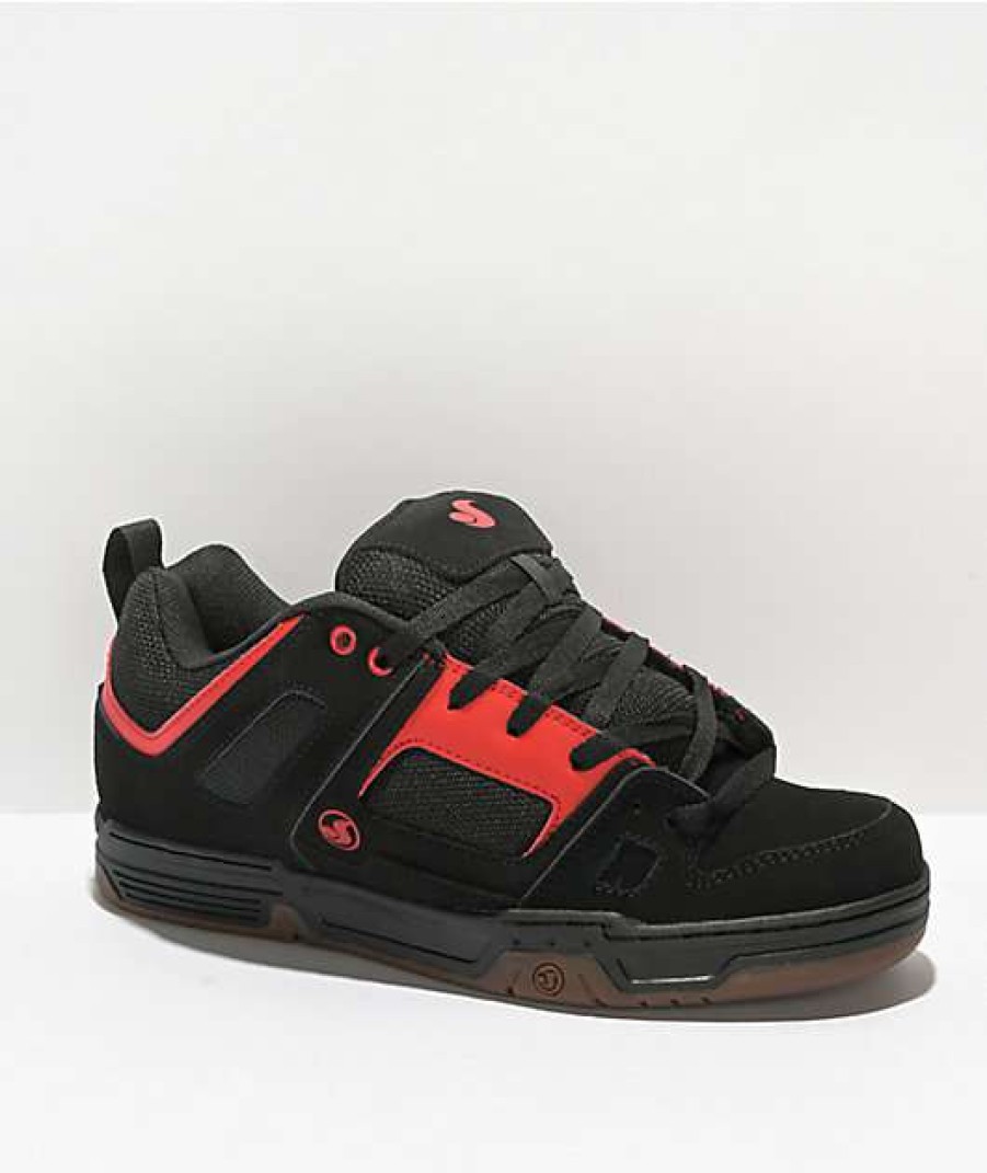 Skate Shoes * | Dvs Gambol Black, Red, & Gum Skate Shoes Outlet