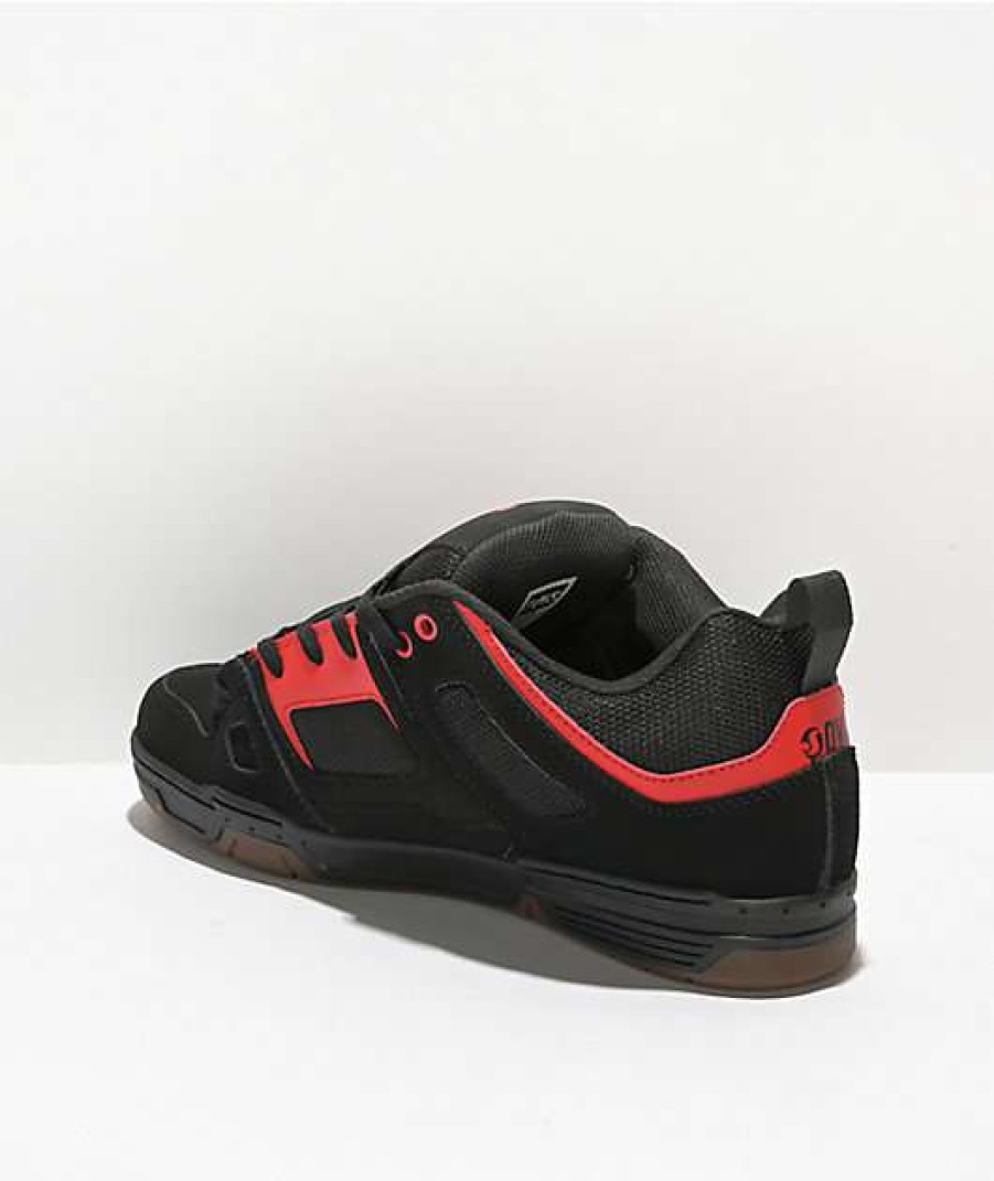 Skate Shoes * | Dvs Gambol Black, Red, & Gum Skate Shoes Outlet