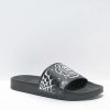 Sandals * | Lurking Class By Sketchy Tank Flash Black & White Slide Sandals Outlet