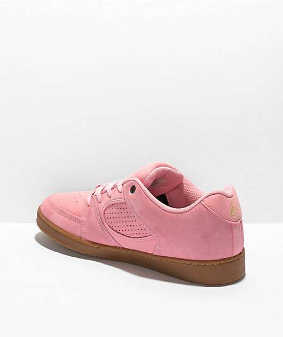 Skate Shoes * | Es Accel Slim Pink & Gum Skate Shoes Outlet