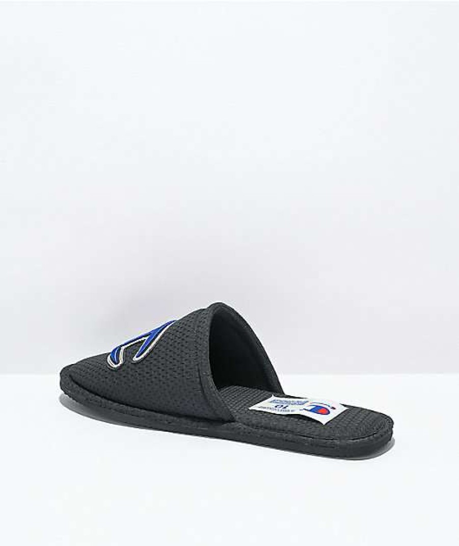 Shoes * | Champion Sleepover Sport Black Slippers Outlet