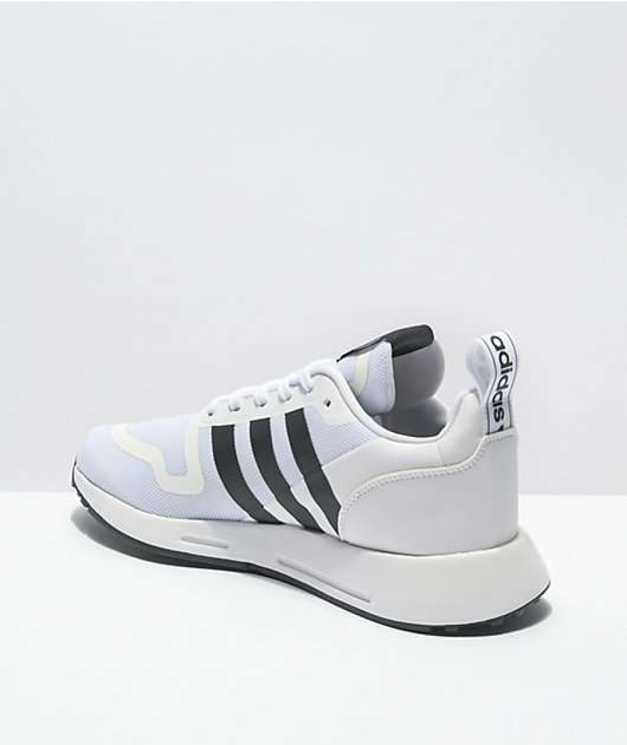 Shoes * | Adidas Smooth Runner White, Black & Grey Shoes Promotions