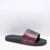 Sandals * | Primitive X Naruto Shippuden Crows Burgundy Slide Sandals Outlet