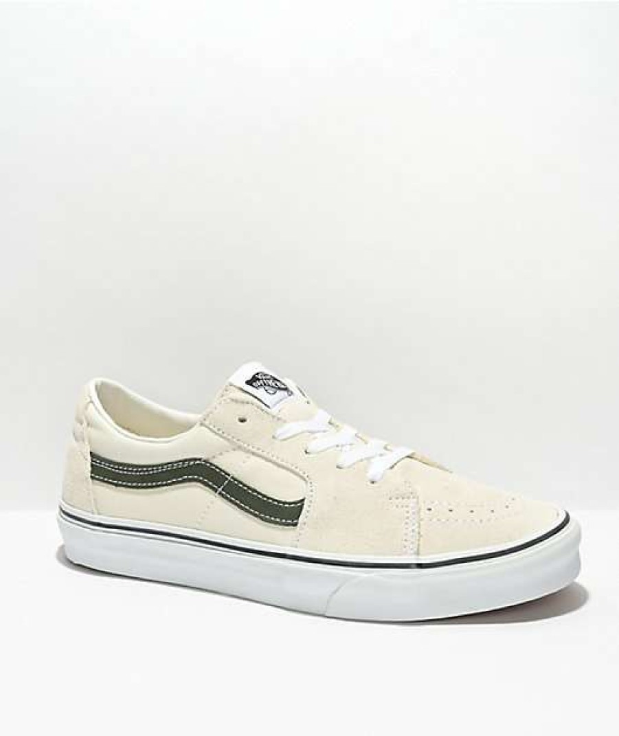 Vans * | Vans Sk8-Low Utility Pop Blanc De Blanc & Khaki Skate Shoes Promotions