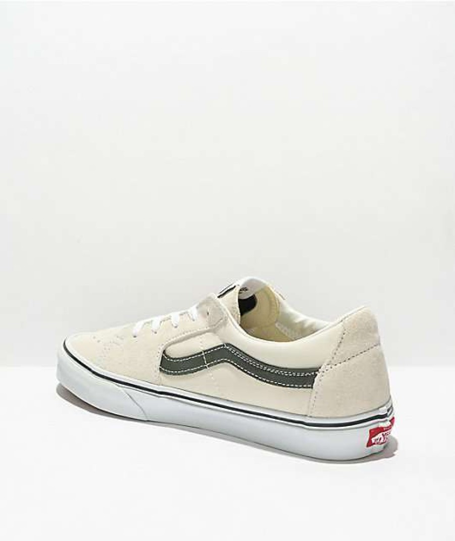 Vans * | Vans Sk8-Low Utility Pop Blanc De Blanc & Khaki Skate Shoes Promotions