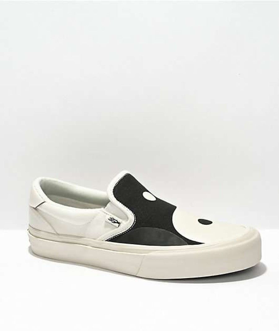 Shoes * | Straye Ventura One Love White & Black Slip-On Skate Shoes Outlet