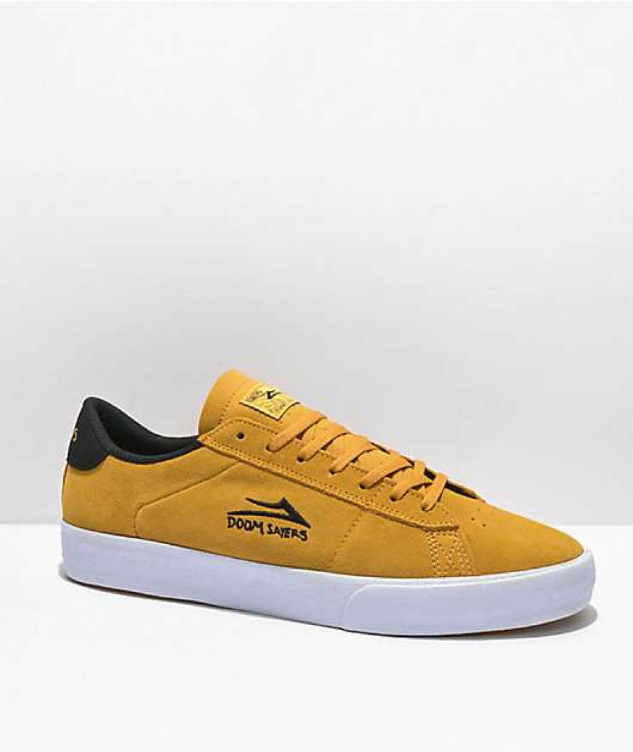 Skate Shoes * | Lakai X Doomsayers Newport Gold Suede Skate Shoes Outlet