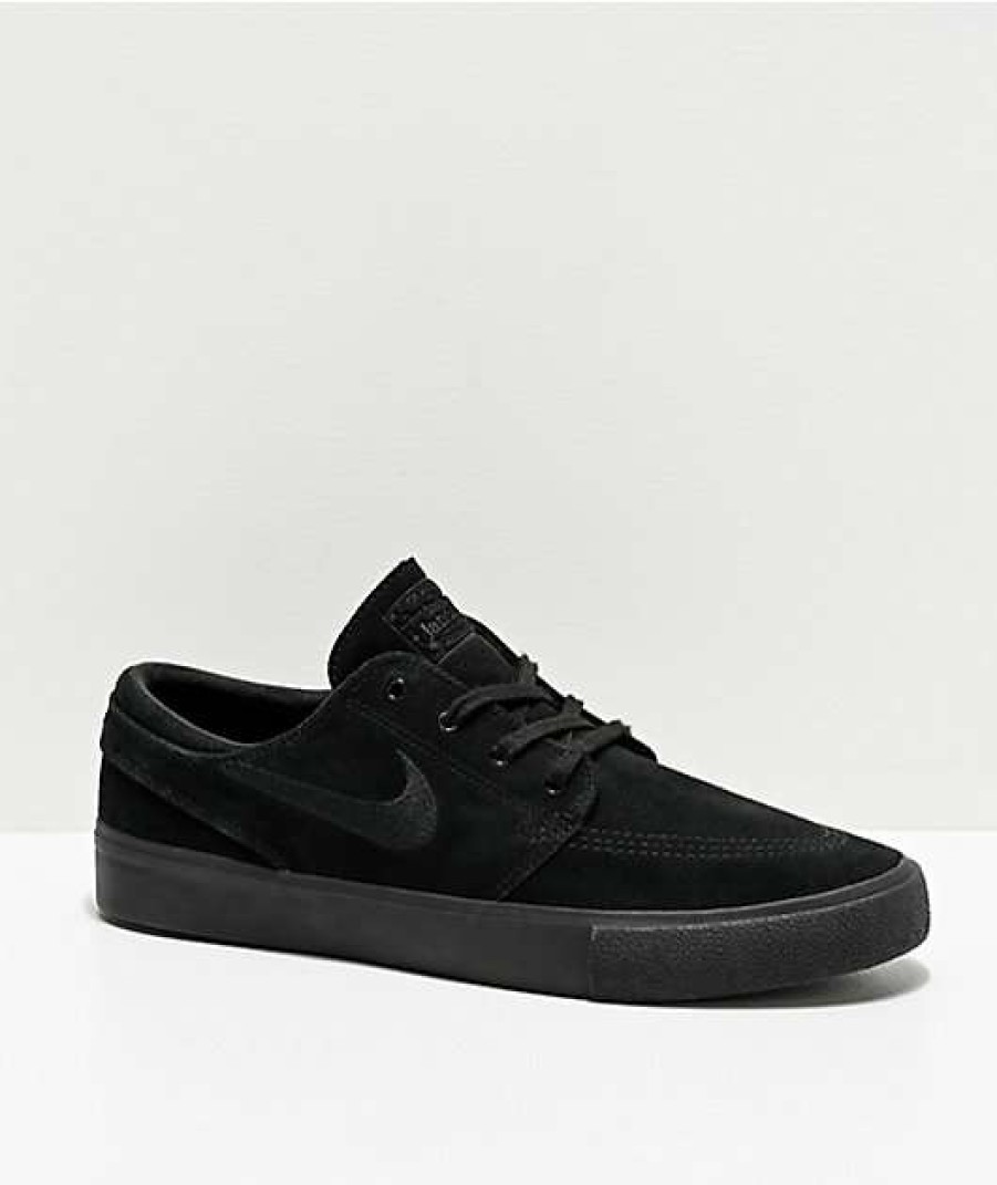 Nike * | Nike Sb Janoski Rm Black Suede Skate Shoes Promotions