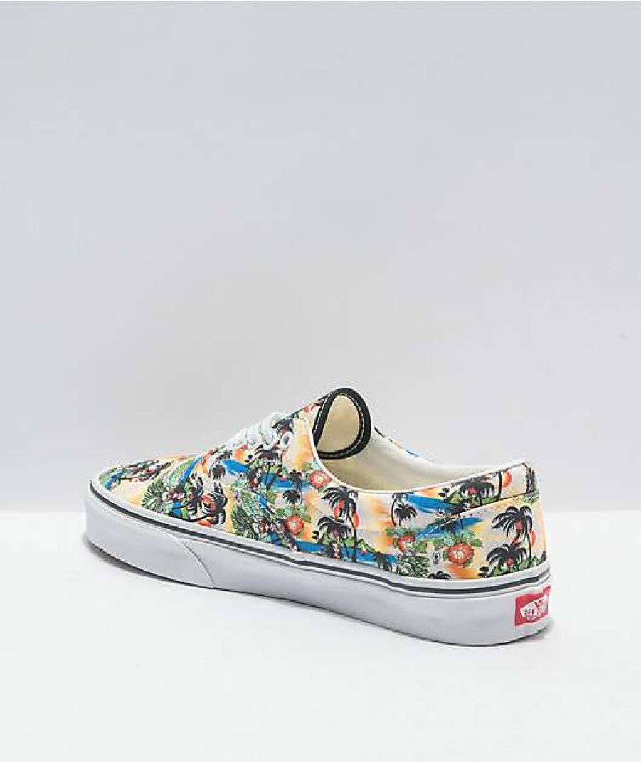 Vans * | Vans Era Aloha Black & White Skate Shoes Promotions