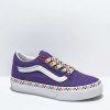 Vans * | Vans Old School Rainbow Checkerboard Purple Skate Shoes Promotions