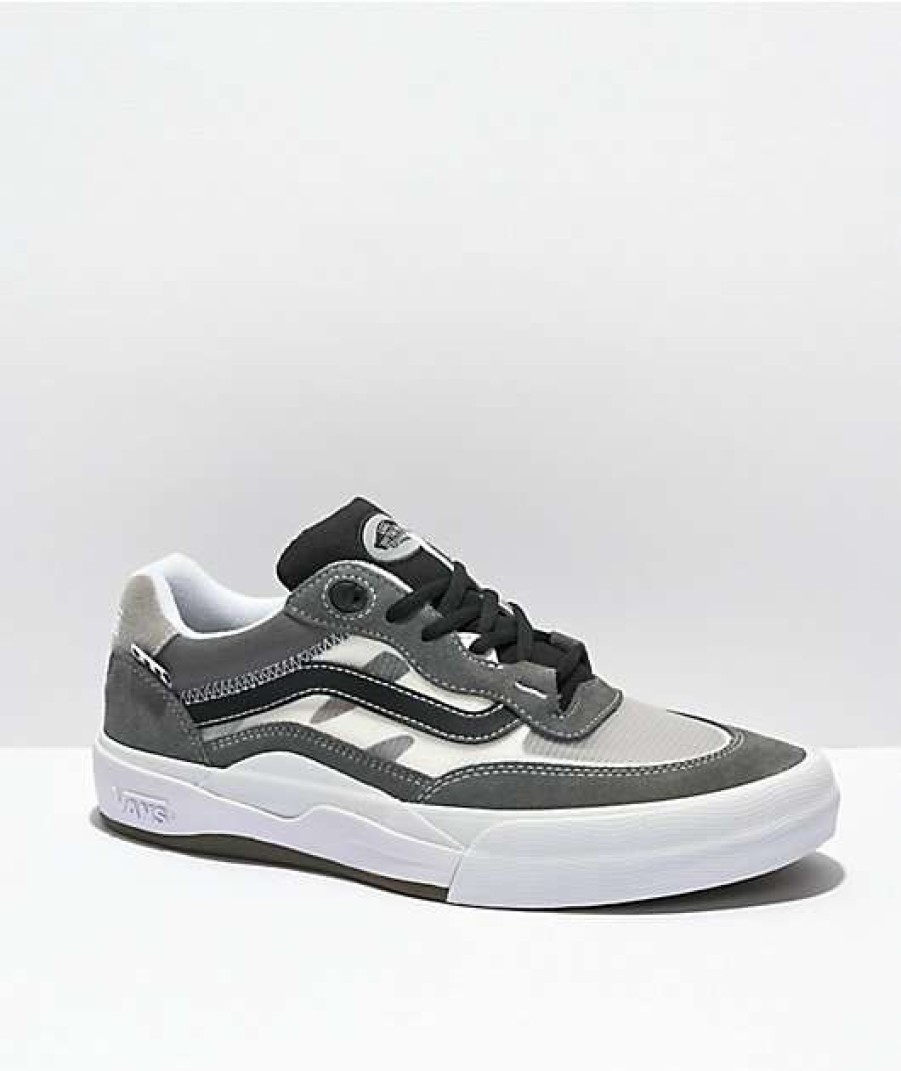 Vans * | Vans Skate Wayvee Gray & White Skate Shoes Promotions