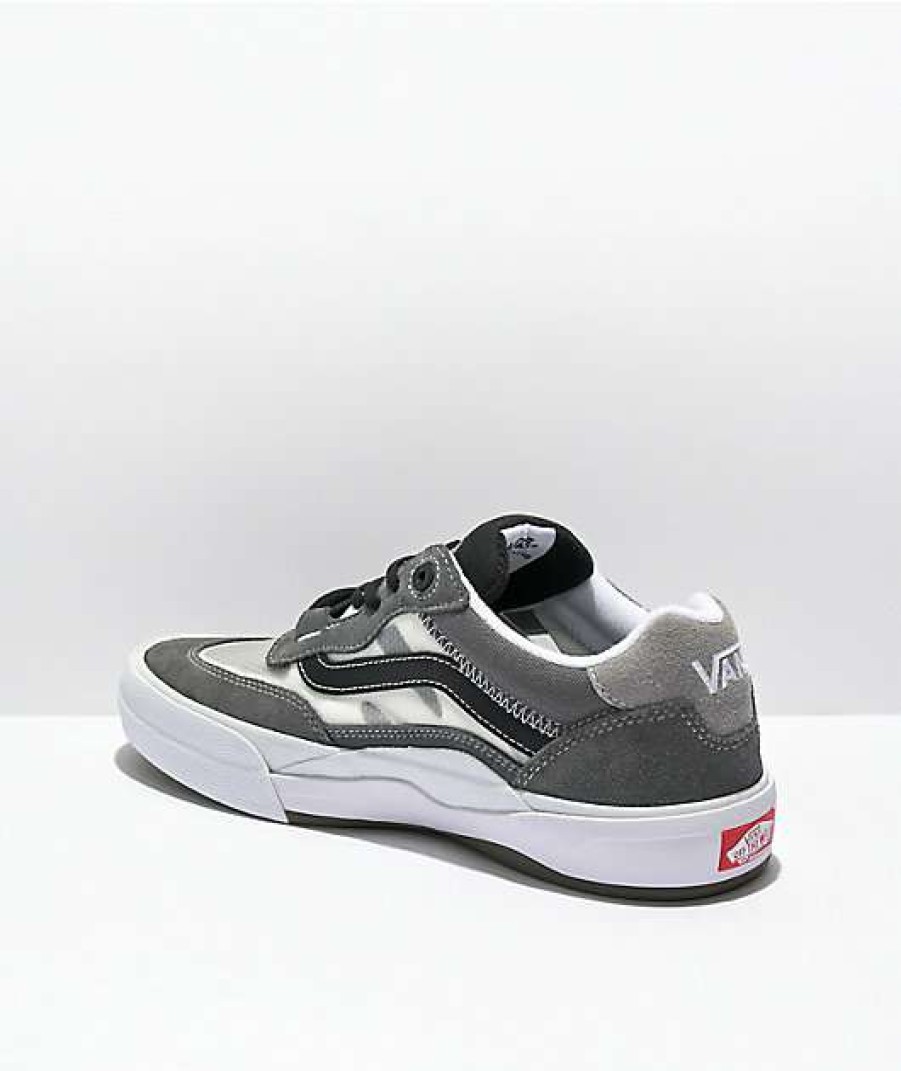 Vans * | Vans Skate Wayvee Gray & White Skate Shoes Promotions