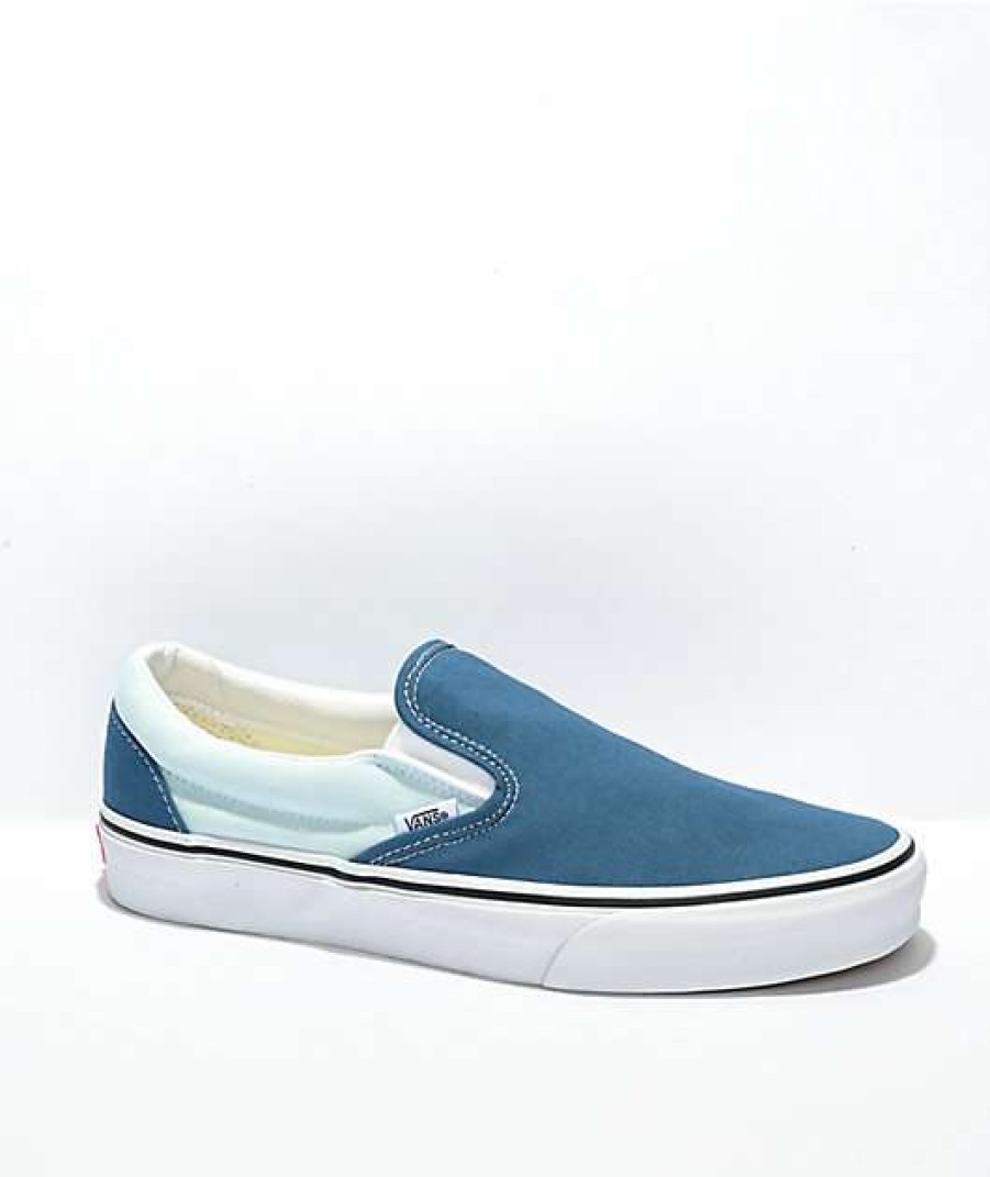 Vans * | Vans Slip-On Utility Pop Navy & Baby Blue Skate Shoes Promotions