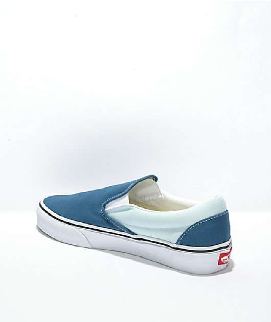 Vans * | Vans Slip-On Utility Pop Navy & Baby Blue Skate Shoes Promotions