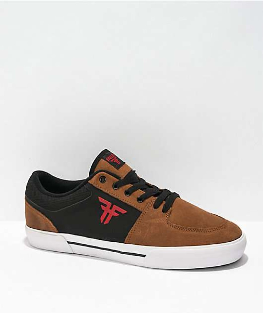 Sneakers * | Fallen Patriot Brown, Black, & Red Skate Shoes Outlet