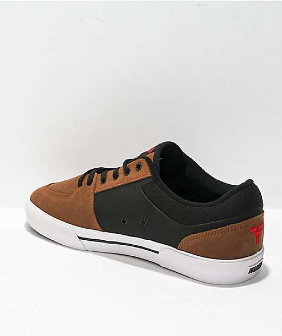 Sneakers * | Fallen Patriot Brown, Black, & Red Skate Shoes Outlet