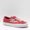 Skate Shoes * | Straye Logan Flame Red Suede Skate Shoes Outlet