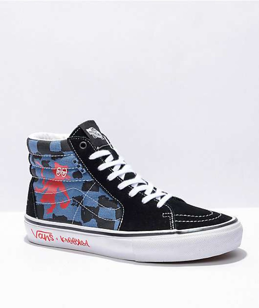 Vans * | Vans X Krooked Skate Sk8-Hi By Natas For Ray Skate Shoes Promotions