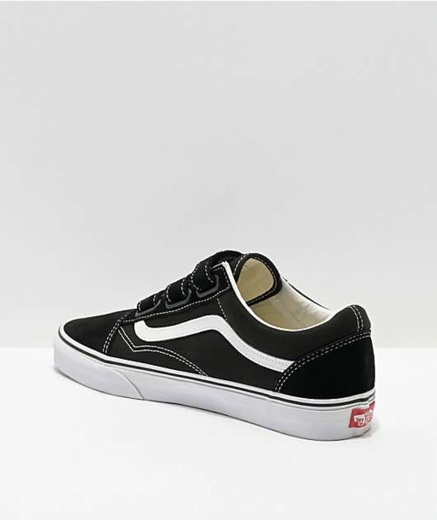 Vans * | Vans Old Skool V Black & White Skate Shoes Promotions