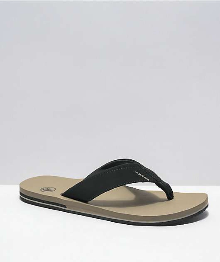 Sandals * | Volcom Victor Khaki Sandals Outlet