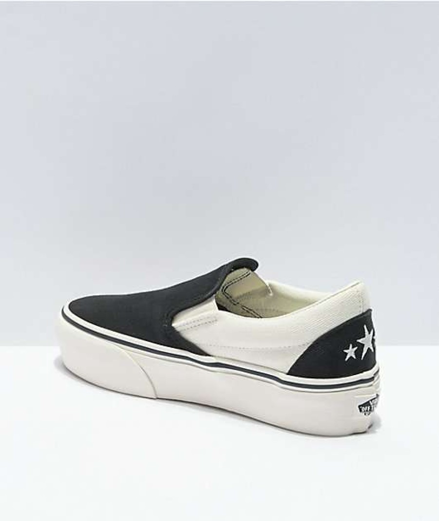 Vans * | Vans Slip-On Sf Karina Black Platform Shoes Promotions