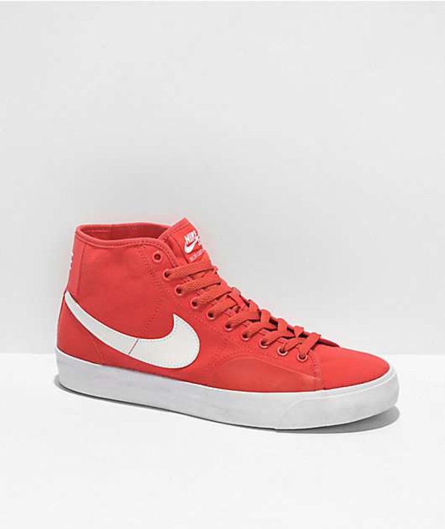 Nike * | Nike Sb Blazer Court Mid Lobster & White Skate Shoes Promotions